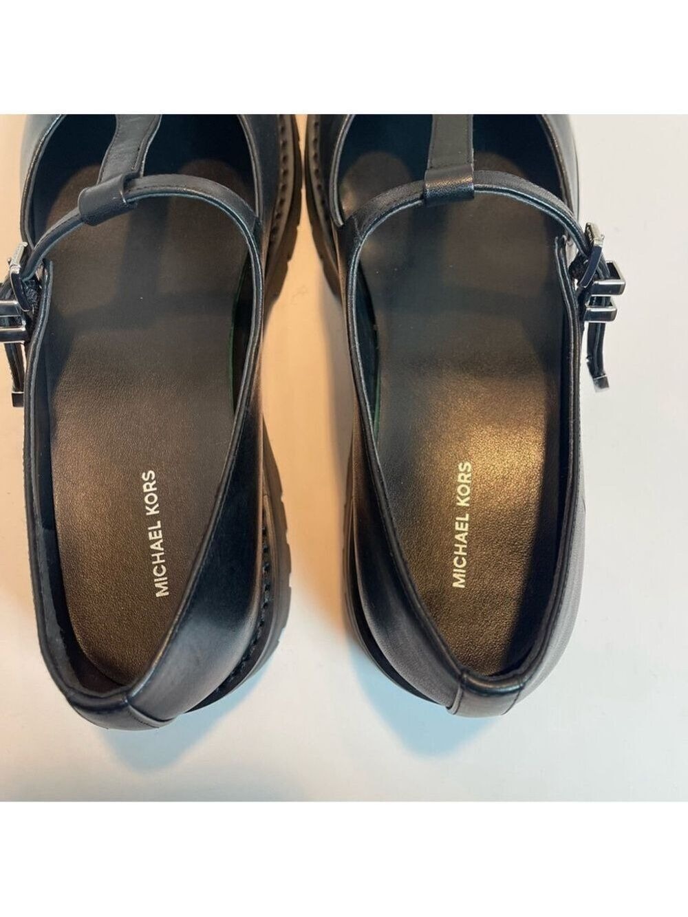 Michael Kors Women's Darrington Mary Jane Leather Shoes Black Sz 8.5 - Picture 9 of 14